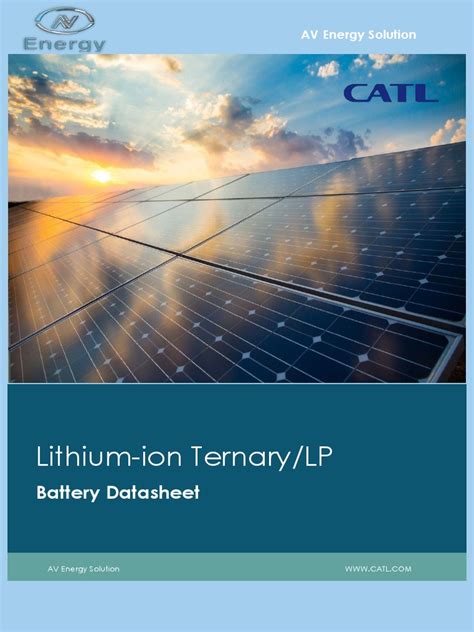 Li-Ion Battery. . Catl battery datasheet